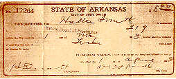 Prostitute's Health Certificate for Hattie Smith, 1908