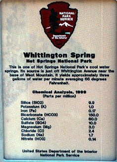 Whittington Spring Mineral Analysis
